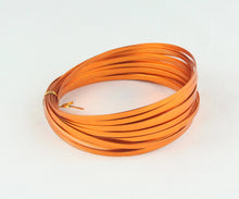 Load image into Gallery viewer, OASIS FLAT ALUMINIUM WIRE 5MM X1MM X 10M, SAFFRON ORANGE
