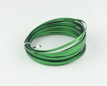 Load image into Gallery viewer, OASIS FLAT ALUMINIUM WIRE 5MM X1MM X 10M, DARK GREEN
