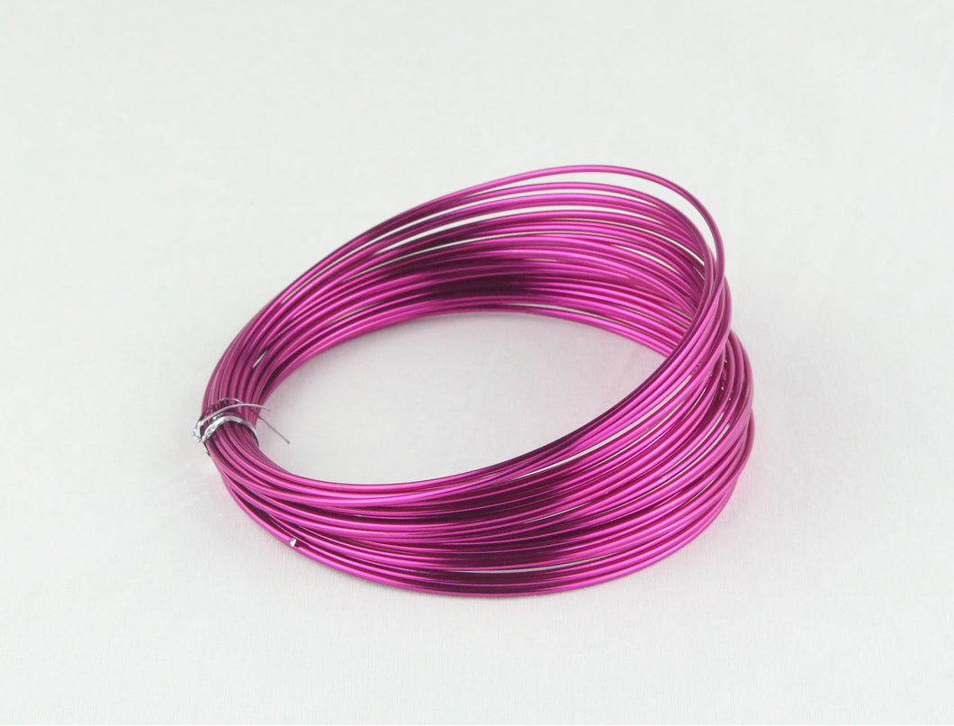 OASIS Round Aluminium Wire 2mm x 10m,Strong Pink